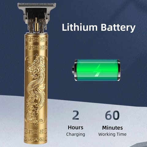 Gold Dragon Usb Rechargeable Cordless Men Professional Barber Electric Haircut Razor VintageT9 Hair Trimmers