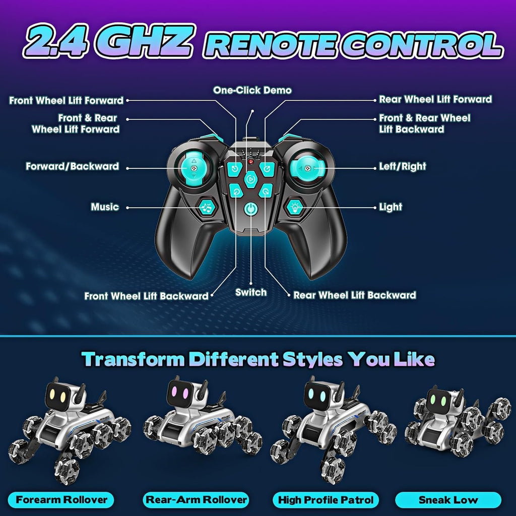 Dog Robot RC Car with Gesture Sensor & Lights