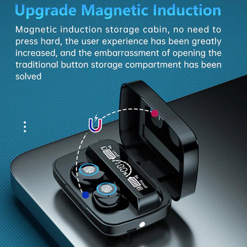 Digital Display TWS Wireless Mirror Touch Headset