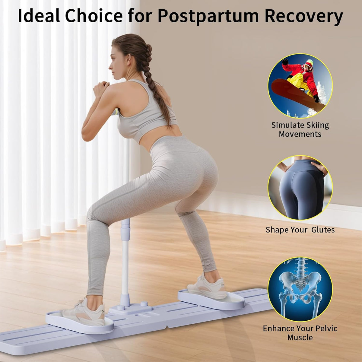 Foldable Ski & Leg Exercise Machine