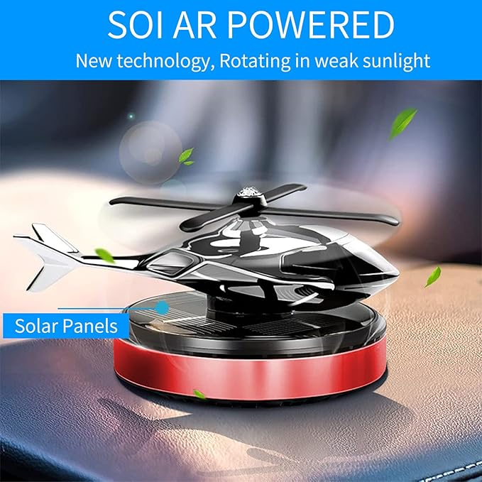 Rotating Helicopter Solar Car Air Freshener (Osmanthus & Vanilla)