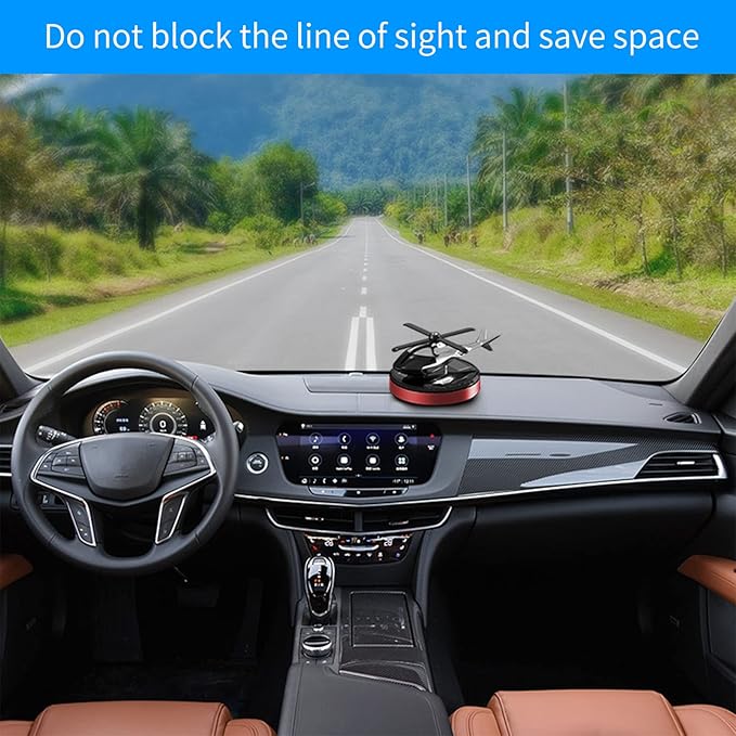 Rotating Helicopter Solar Car Air Freshener (Osmanthus & Vanilla)