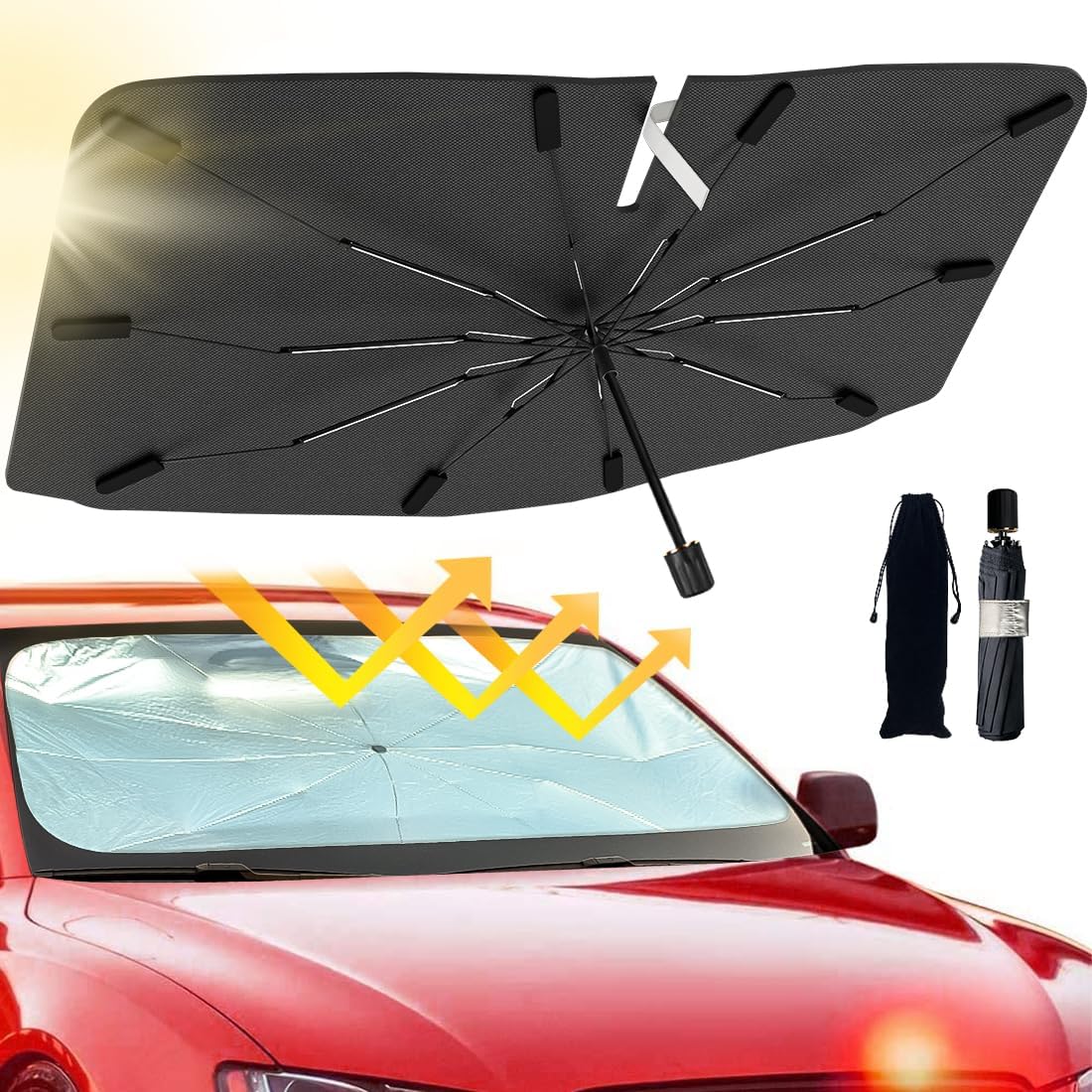 Foldable Car Windshield Sun Shade Umbrella