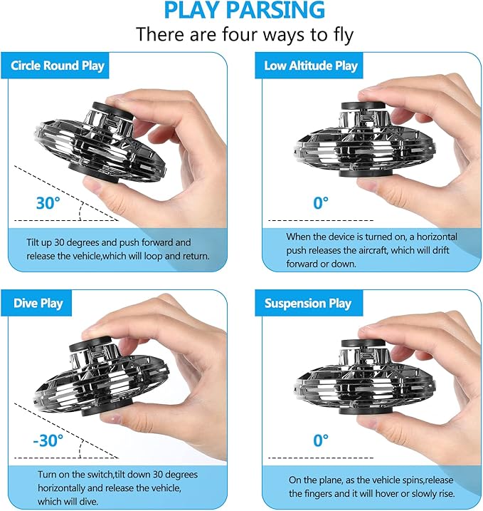 Flying Spinner Mini UFO Drone with LED Lights