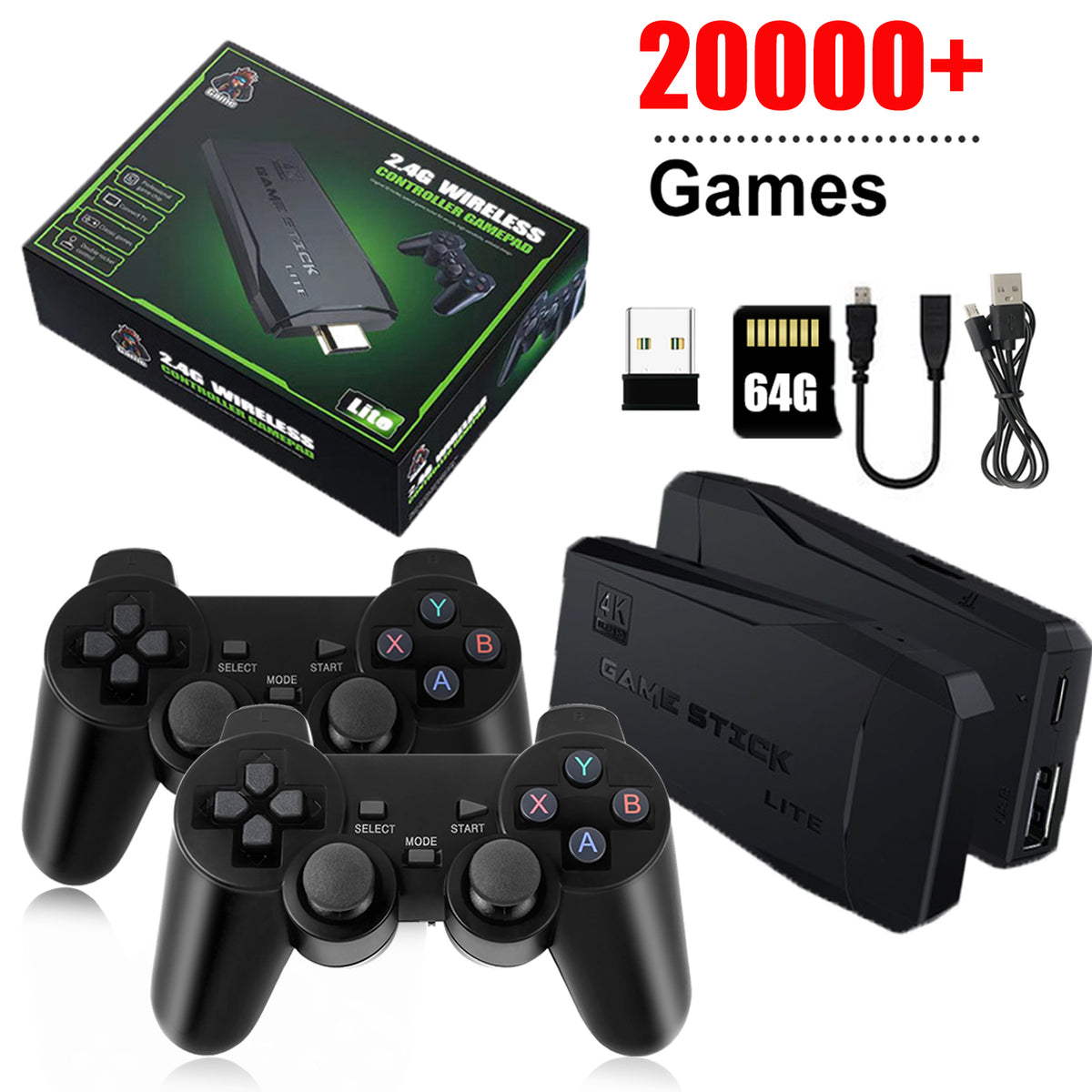 Wireless Gamepad Console: Elevate Your Retro Gaming Experience - ESOHNI