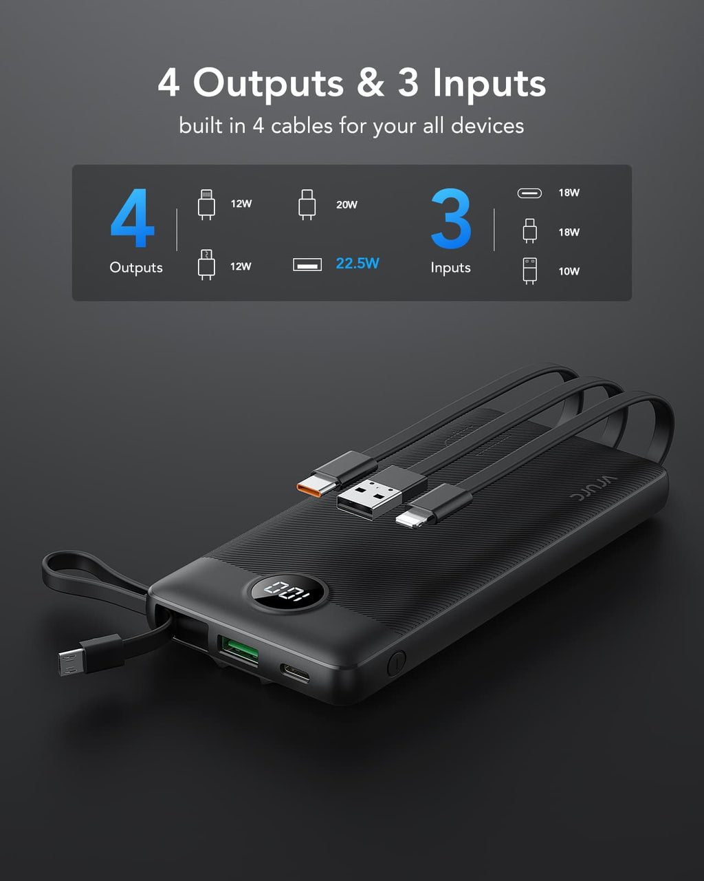 10000mAh Portable Power Bank