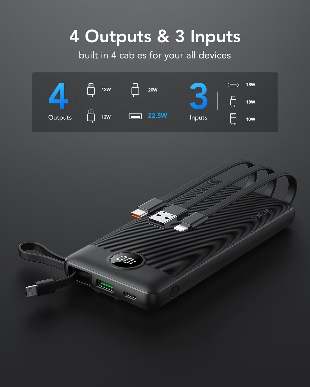 10000mAh Portable Power Bank